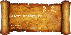 Wurst Krisztina névjegykártya