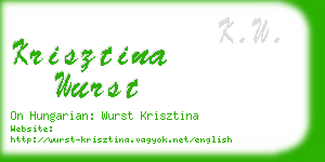 krisztina wurst business card